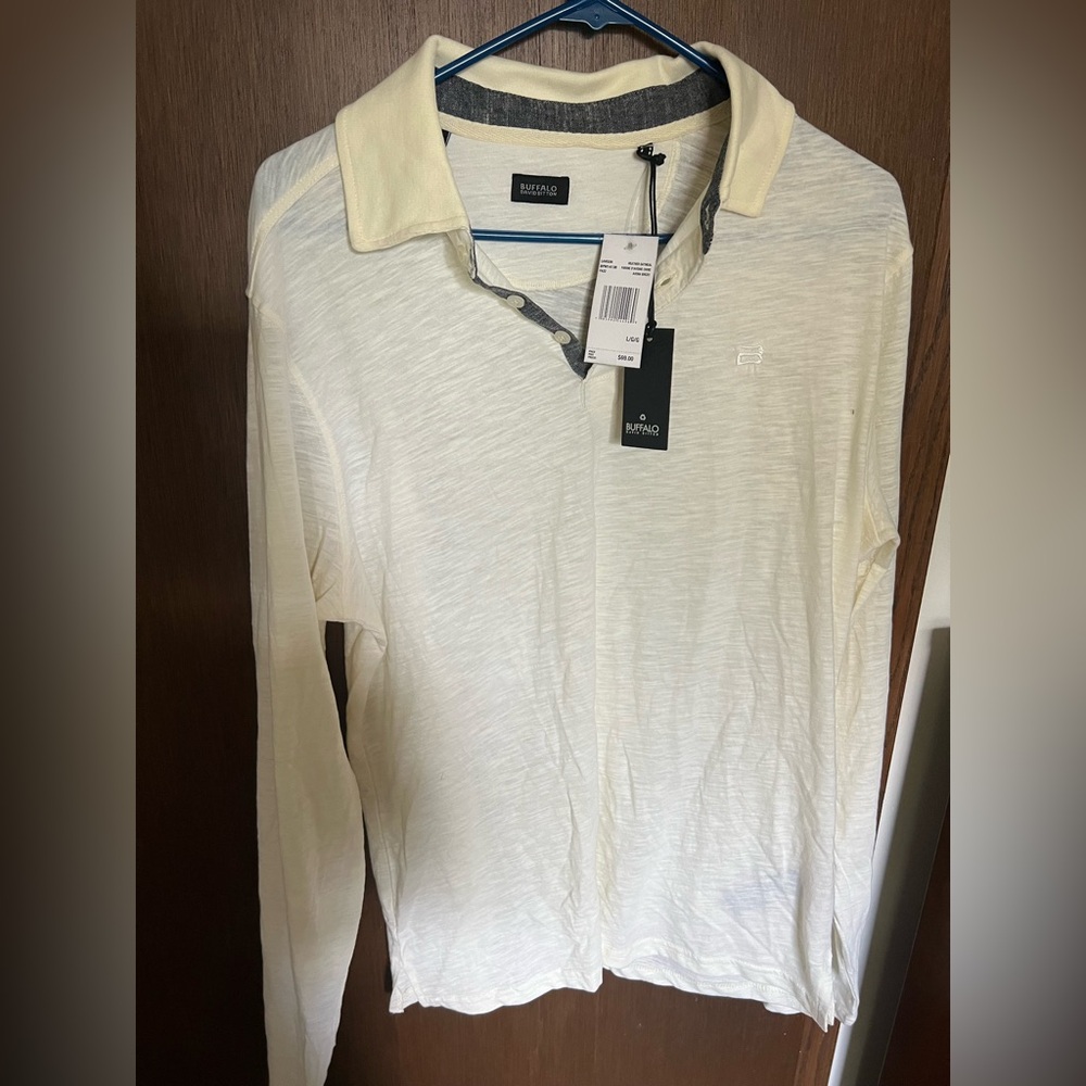 Buffalo David Bitton Oatmeal Long Sleeve Shirt